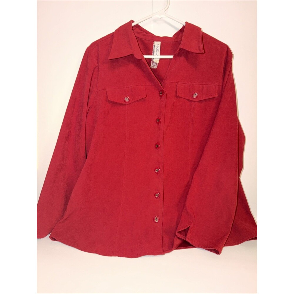 L A Blues Womens Long Sleeve Shirt Jacket. 18/20 Nice Christmas Holiday